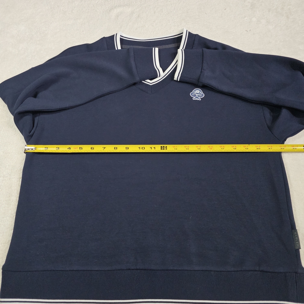 Varley Iona V-neck Sweatshirt in Navy. - Picture 15 of 16